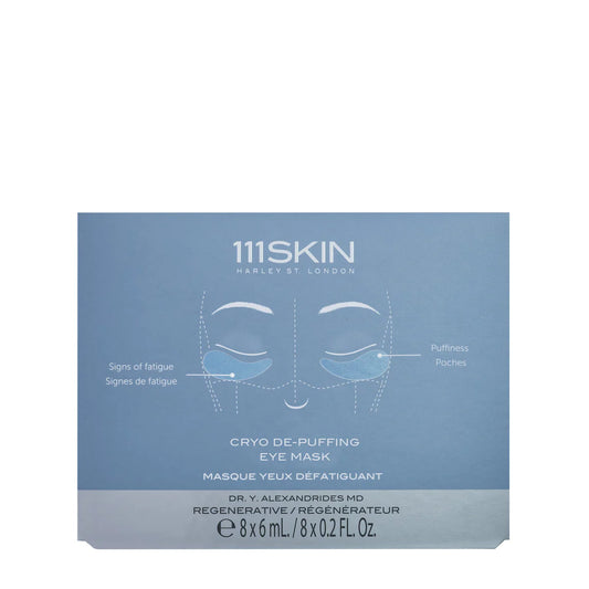111SKIN Cryo De-Puffing Eye Mask Box for soothing and reducing puffiness around the eyes








