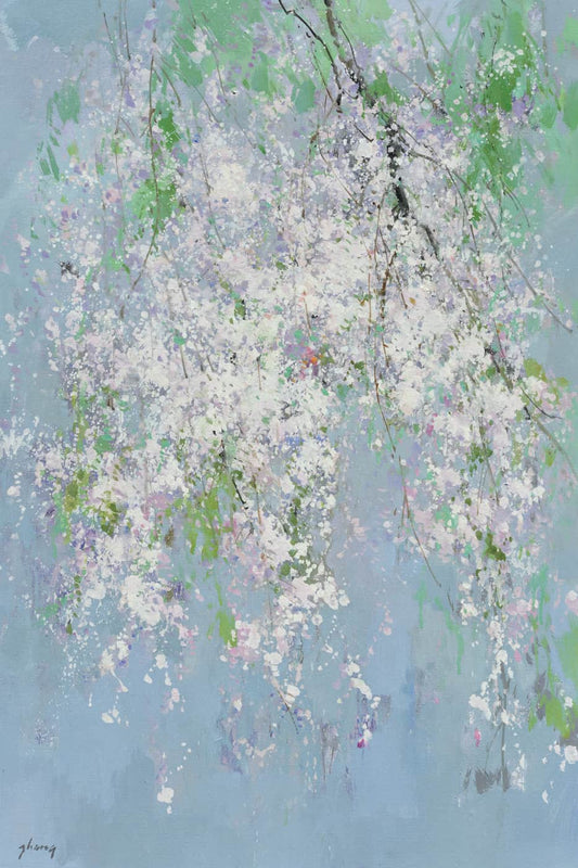 Original Oil Painting of Cherry Flowers