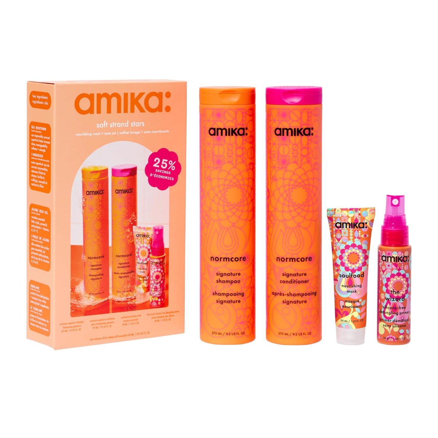 Amika Soft Strand Stars Nourishing Wash + Care Set