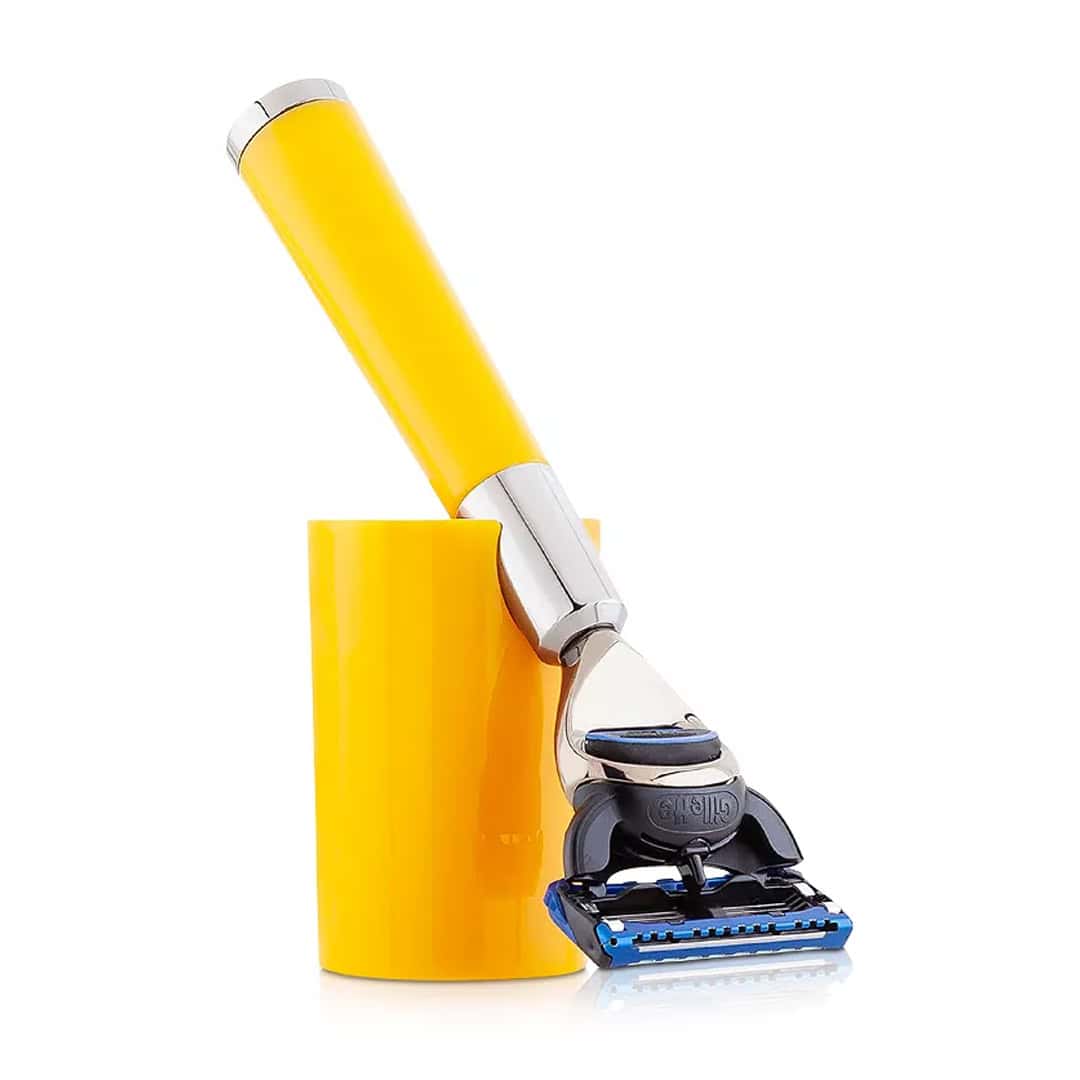 Acqua di Parma Barbiere Yellow Shaving Razor — elegant grooming tool with refined Italian design









