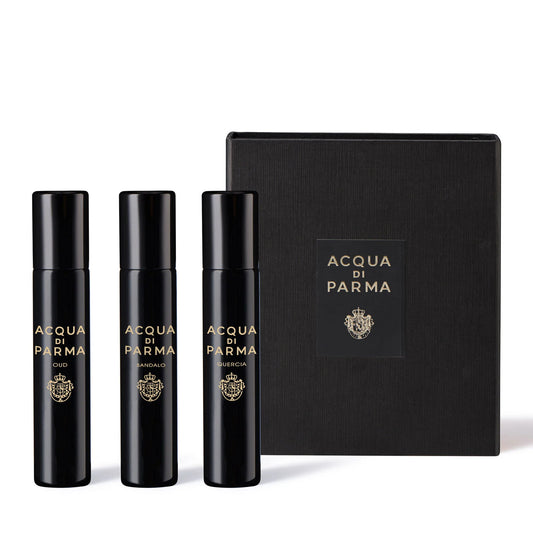 Acqua di Parma Signatures Black Eau de Parfum Discovery Set 3 x 12 mL – Travel-size luxury fragrances collection