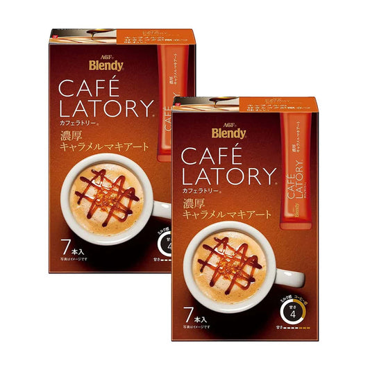 AGF Blendy Cafe Latory Caramel Macchiato 5g x 7 Sticks – Smooth & Sweet Coffee