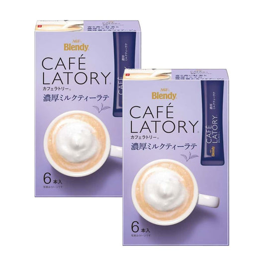 AGF Blendy Cafe Latory Rich Milk Tea Latte 11.5g x 6 Sticks – Creamy & Smooth