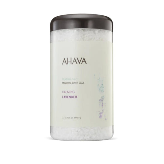 Ahava Lavender Dead Sea Bath Salt 32 oz – calming mineral soak with soothing lavender for a relaxing bath experience.