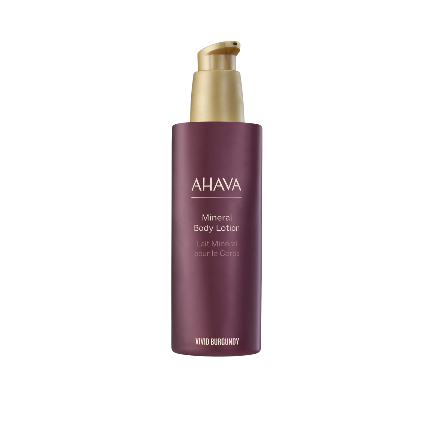 Ahava Mineral Body Lotion Vivid Burgundy 8.5 oz for rich hydration and revitalizing skin care