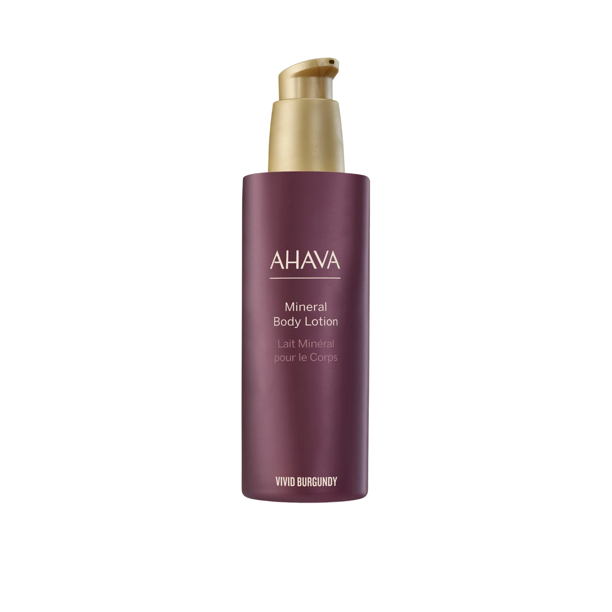 Ahava Mineral Body Lotion Vivid Burgundy 8.5 oz for rich hydration and revitalizing skin care