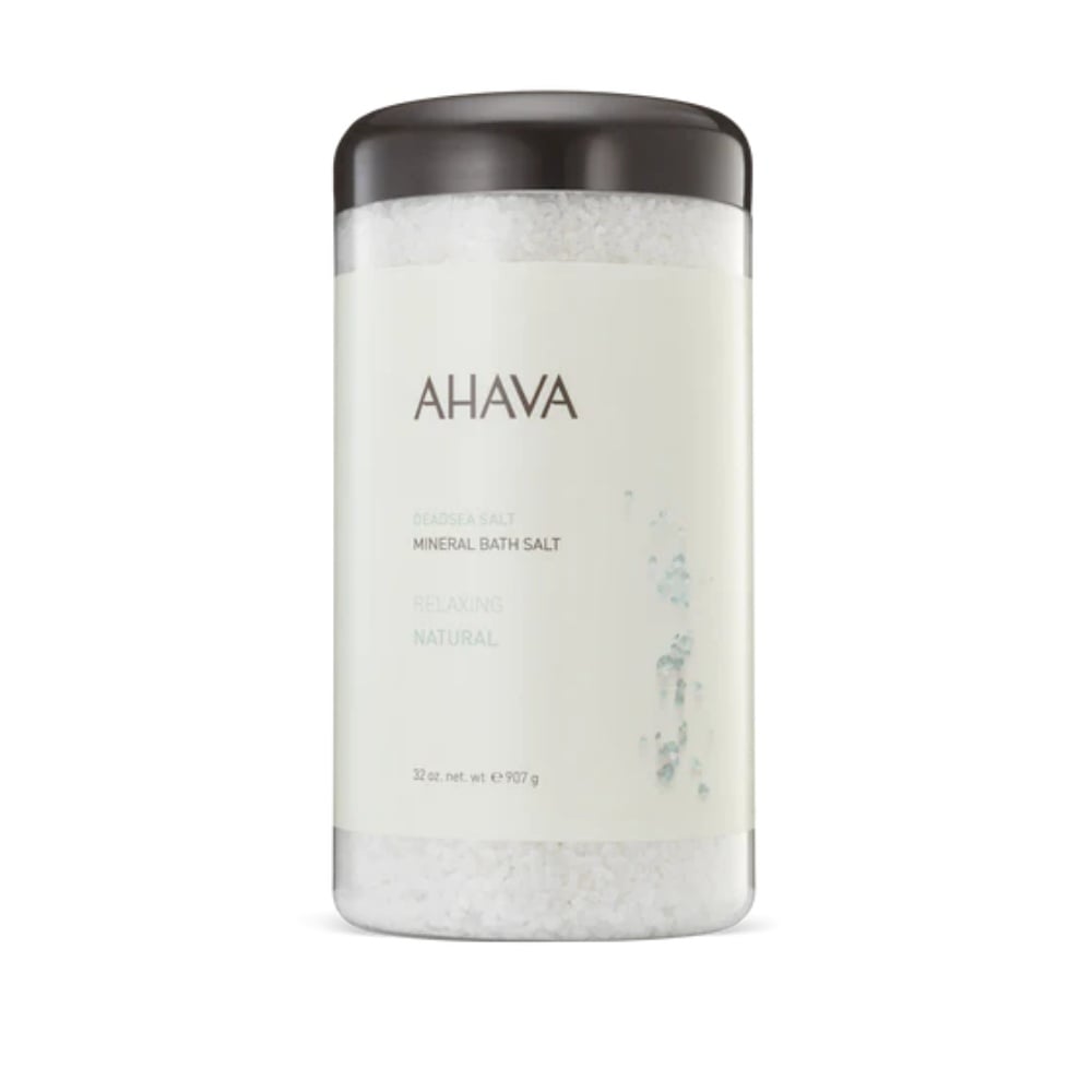 Ahava Natural Dead Sea Bath Salt 32 Oz – mineral-rich bath salt for soothing and revitalizing skin.