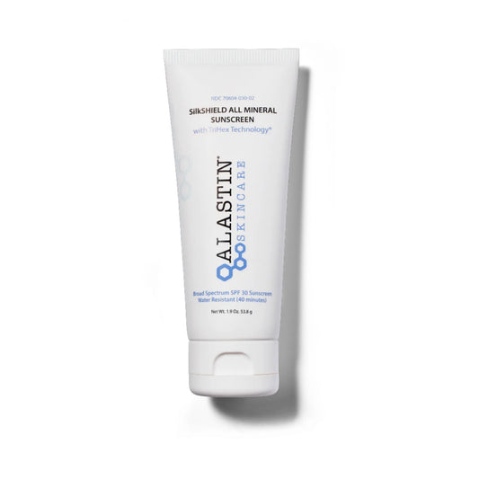 Alastin Skincare SilkSHIELD All Mineral Sunscreen SPF 30 1.9 Oz for lightweight, broad-spectrum sun protection.