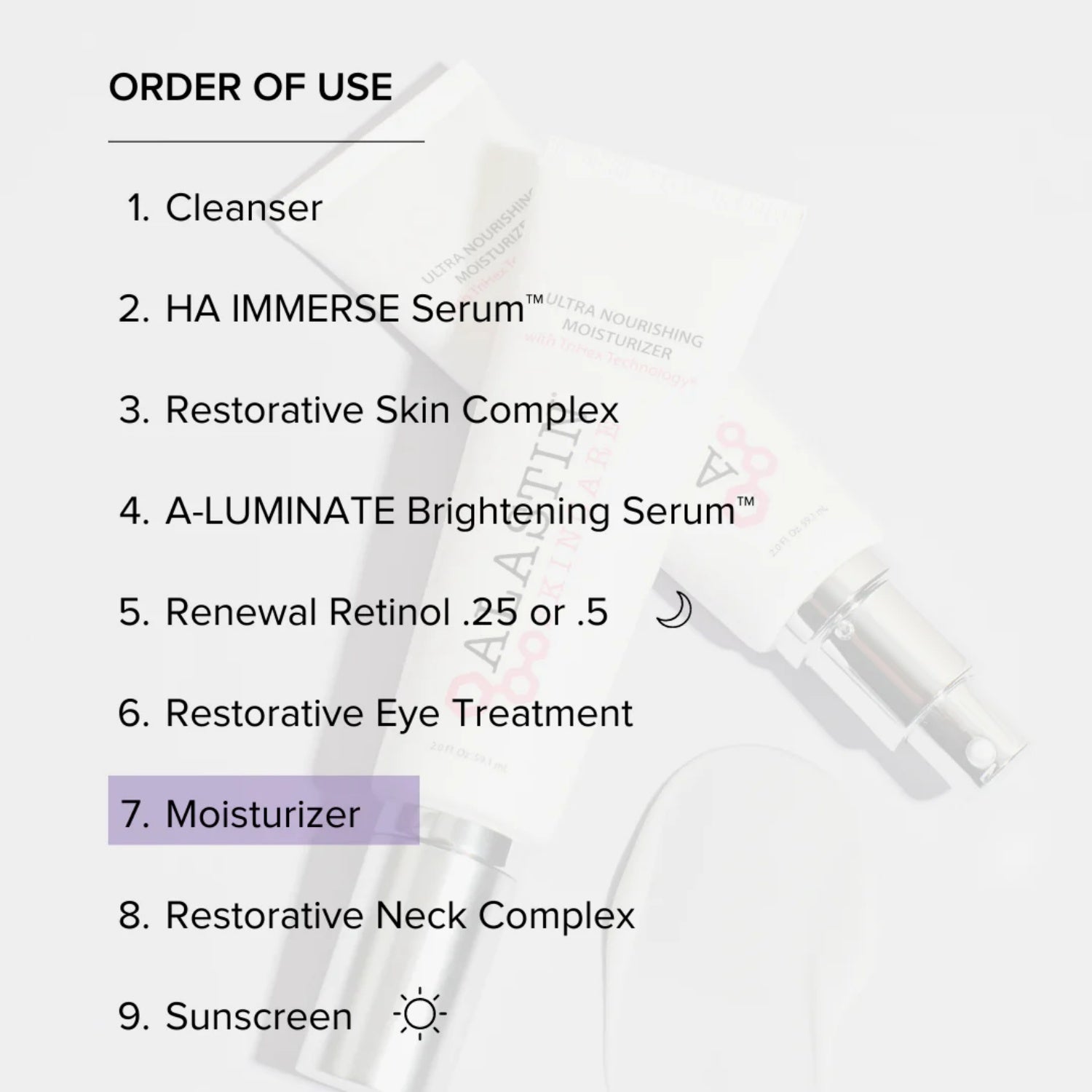 Alastin Skincare Ultra Nourishing Face Moisturizer Cream - Steps