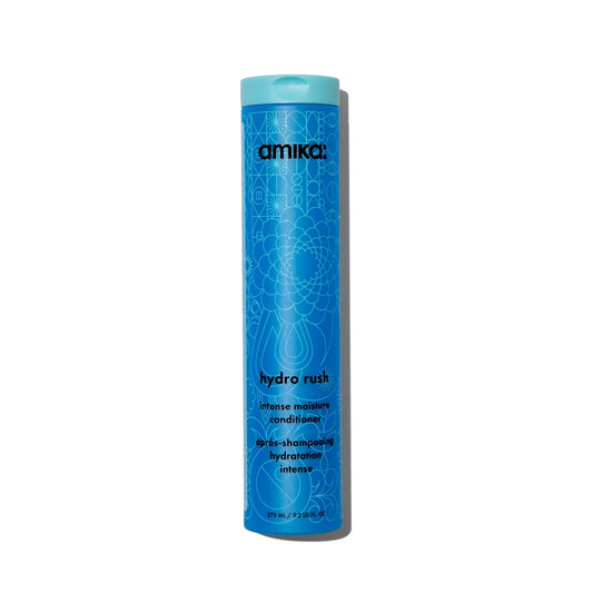Amika Hydro Rush Intense Moisture Conditioner 9.2 oz – deep hydration with hyaluronic acid