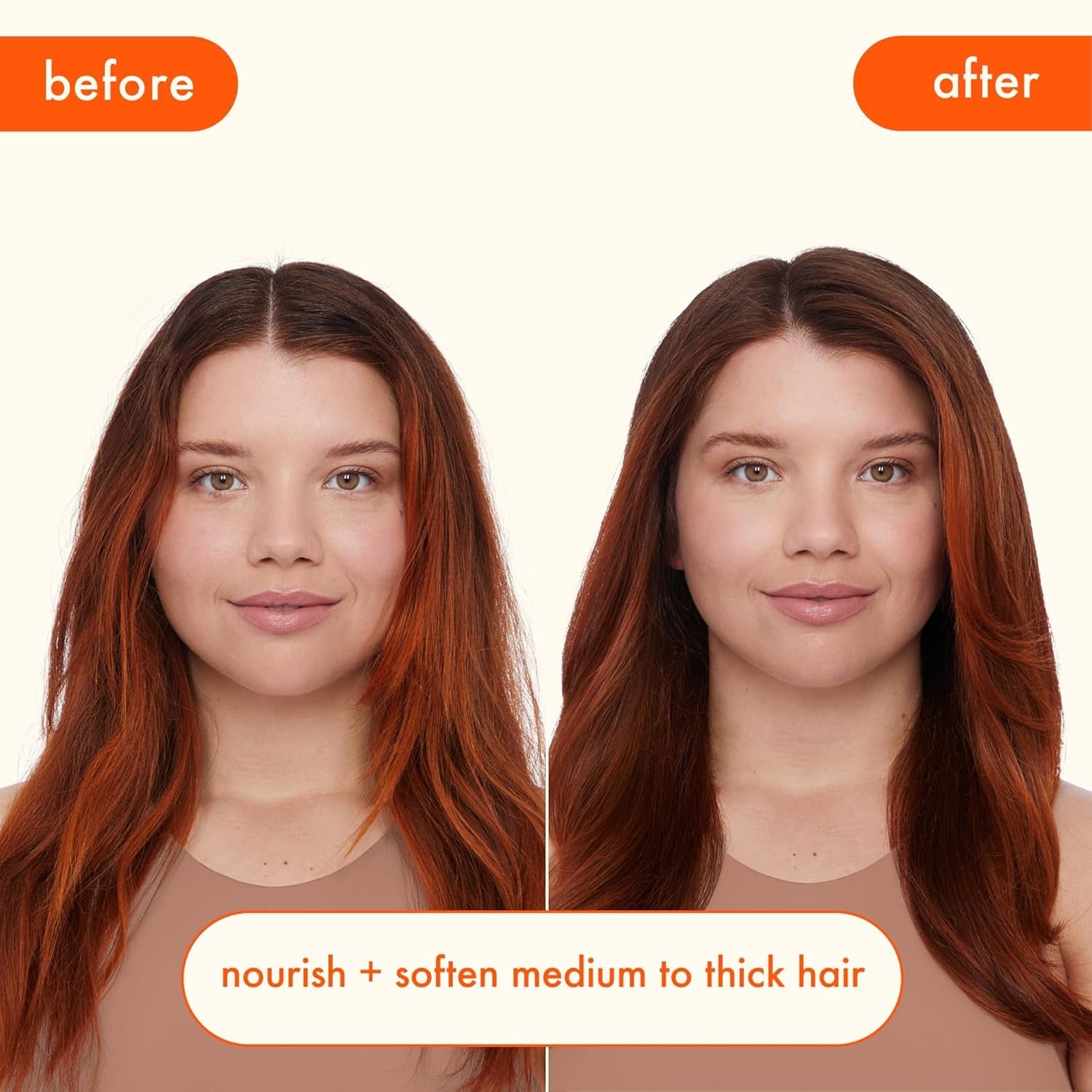 Amika Normcore Shampoo before & after – healthy, clean hair.
