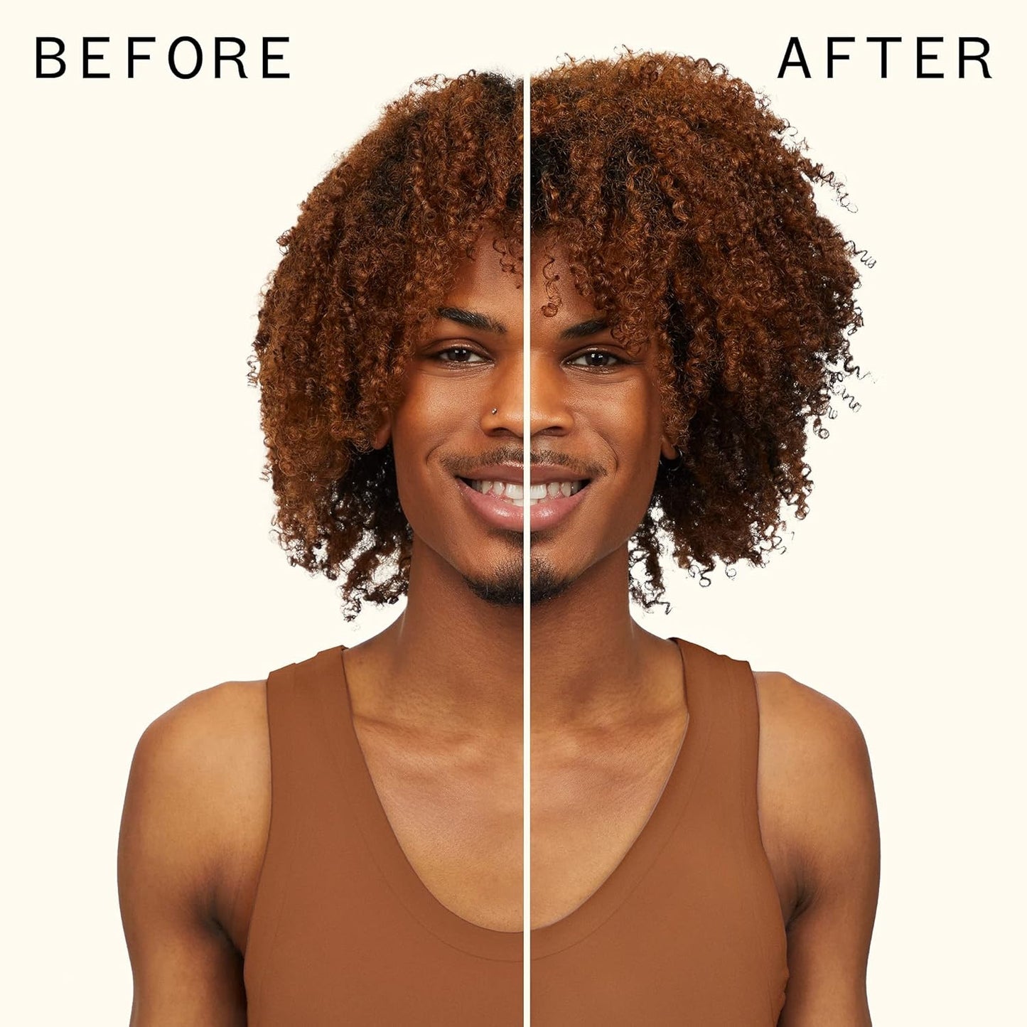 Amika Power Hour Curl Spray 6.7 Oz before & after curls.