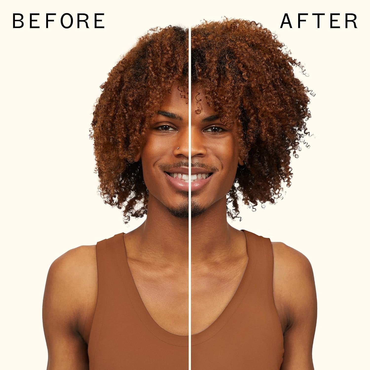 Amika Power Hour Curl Spray 6.7 Oz before & after curls.