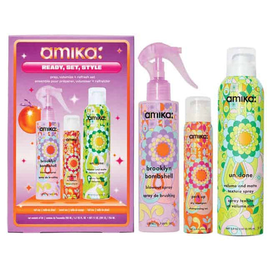 amika Ready Set Style Set to prep, volumize & refresh hair