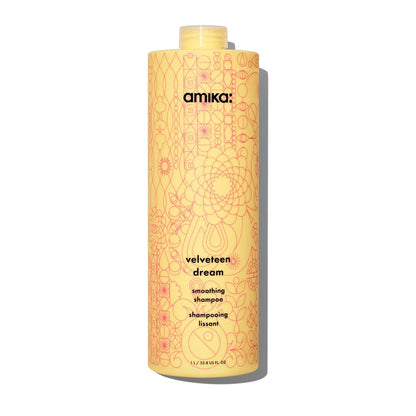 Amika Velveteen Dream Smoothing Shampoo 33.8 oz – frizz control for smooth, silky hair.