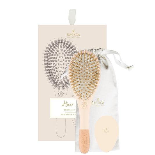 Bachca Hair Kit Nude 3-Piece Set – elegant nude-toned hairbrush and accessories for effortless styling and grooming.