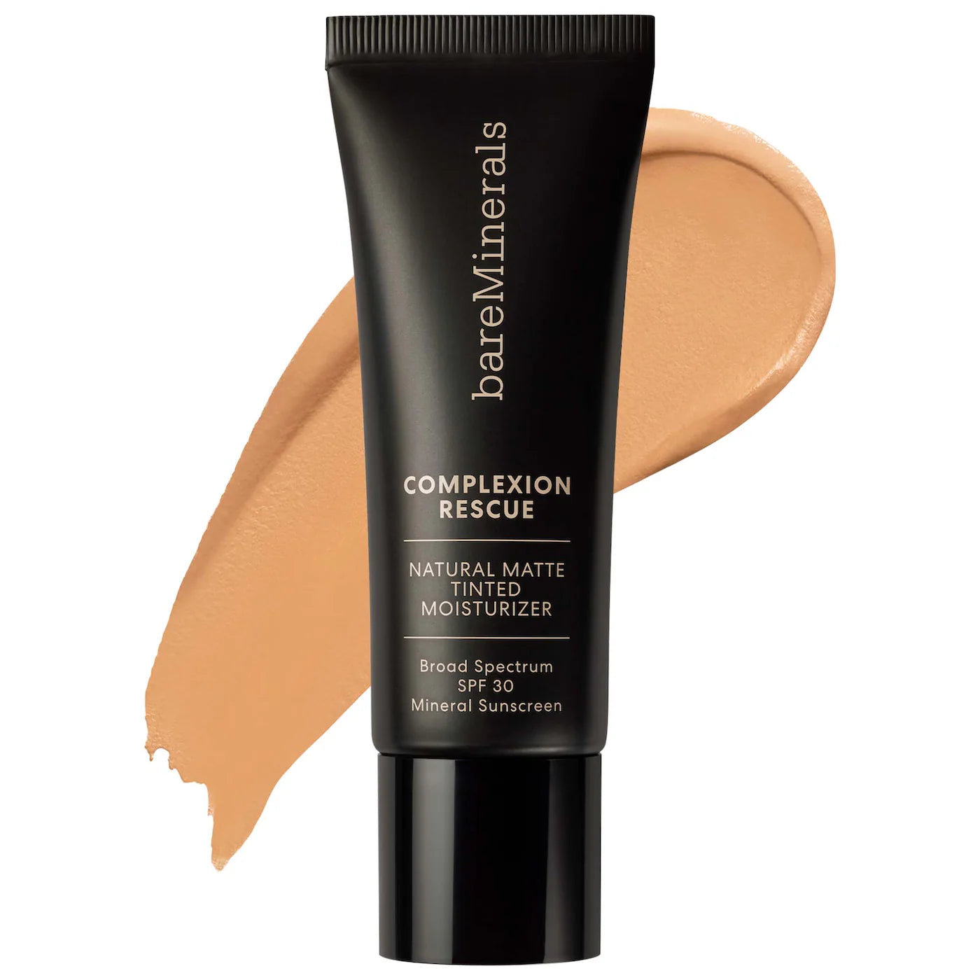BareMinerals Complexion Rescue Natural Matte Tinted Moisturizer with Mineral SPF 30 in Cashew 3.5 shade for hydrating, matte natural coverage