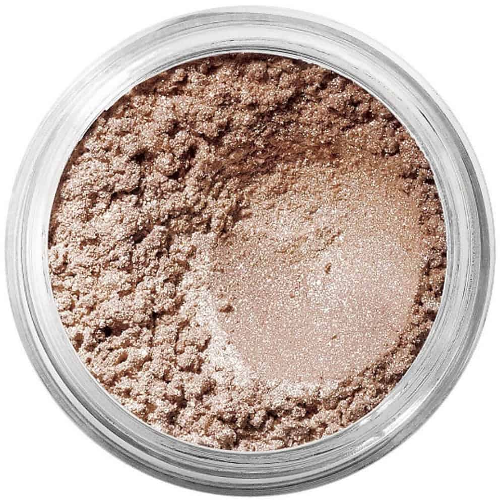 BareMinerals Loose Mineral Eye Color in Queen Tiffany shade, a vibrant plum eyeshadow