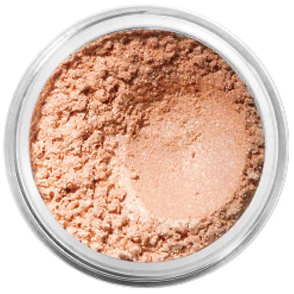 BareMinerals Loose Mineral Eye Color in Vanilla Sugar shade, a light, shimmering ivory eyeshadow