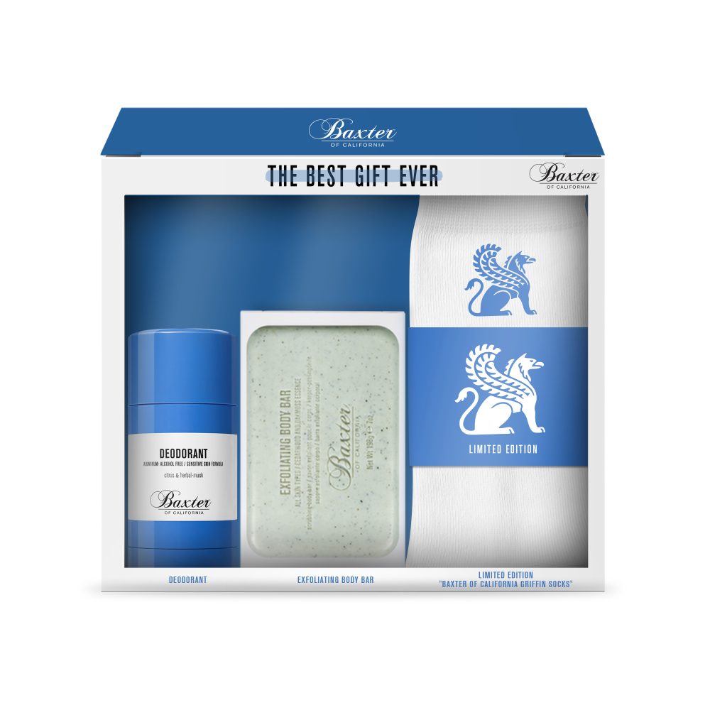 Baxter Best Gift Ever – luxury skincare gift set with premium products.