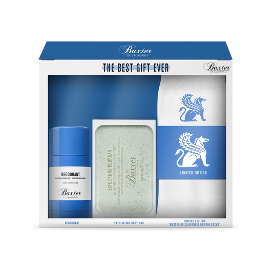 Baxter Best Gift Ever – luxury skincare gift set with premium products.