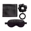 Blissy Dream Set Black featuring silk pillowcase and sleep mask for smooth hair and healthy skin
