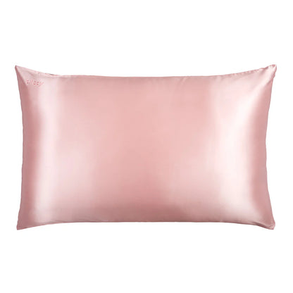 Blissy Standard Silk Pillowcase in Pink for frizz-free hair, soft skin, and a luxurious night’s rest