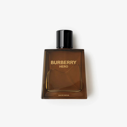 Burberry Hero Eau de Parfum 3.4 oz bottle featuring a bold and woody men’s fragrance