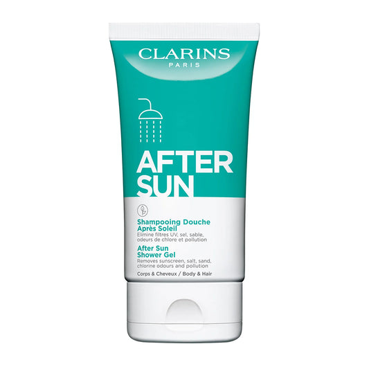 Clarins After Sun Shower Gel 5 oz tube for gently cleansing and soothing sun-exposed skin