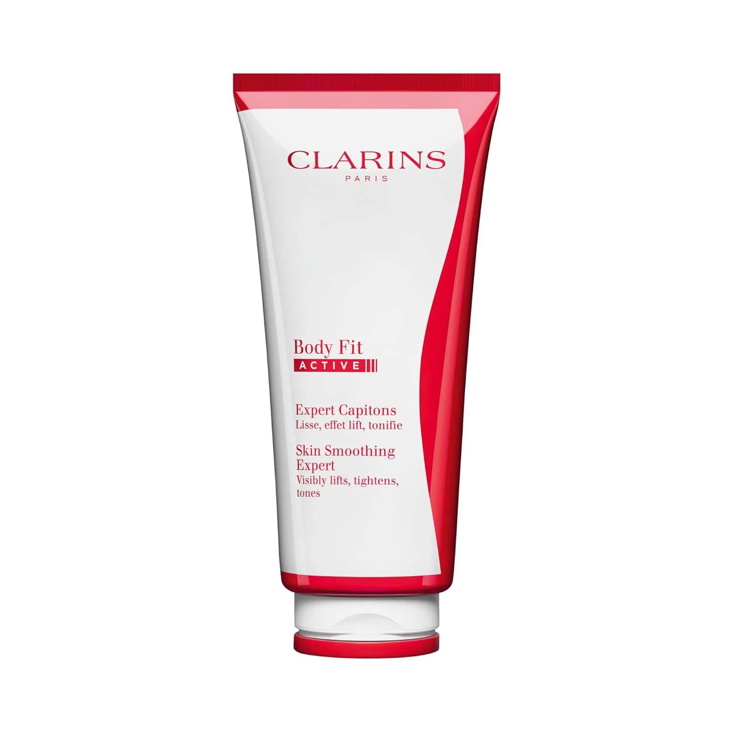 Clarins Body Fit Active Skin Smoothing Expert 13.6 oz bottle for firming and contouring the skin’s appearance