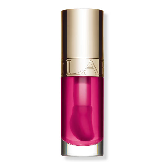 Clarins Lip Comfort Oil Hydrating and Plumping Lip Oil in Raspberry shade for glossy, nourished lips
