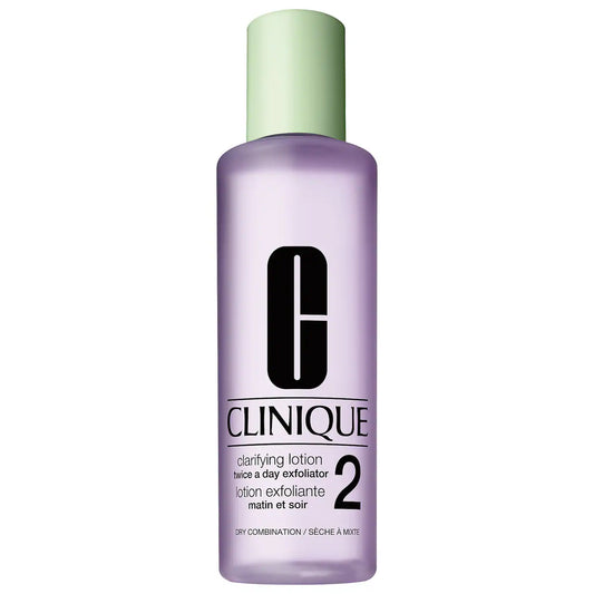 Clinique Clarifying Lotion 2, 6.7 oz bottle for gentle exfoliation and skin renewal