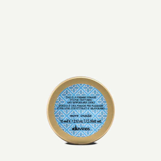 Davines More Inside Forming Pomade 75 mL – Strong hold with natural matte finish for flexible styling