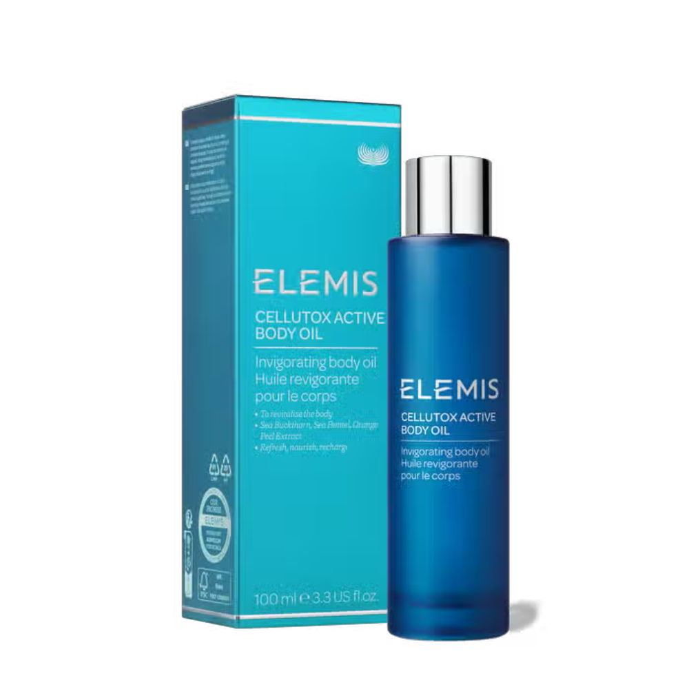 Elemis Cellutox Active Body Oil 100ml – detoxifying and toning body oil for radiant skin.