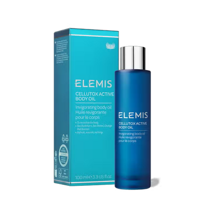 Elemis Cellutox Active Body Oil 100ml – detoxifying and toning body oil for radiant skin.
