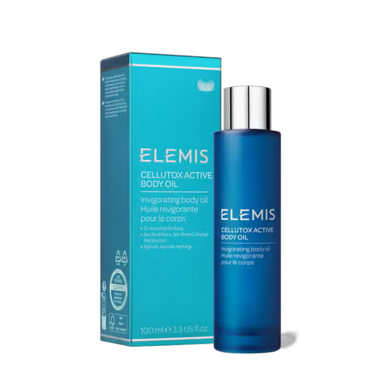 Elemis Cellutox Active Body Oil 100ml – detoxifying and toning body oil for radiant skin.