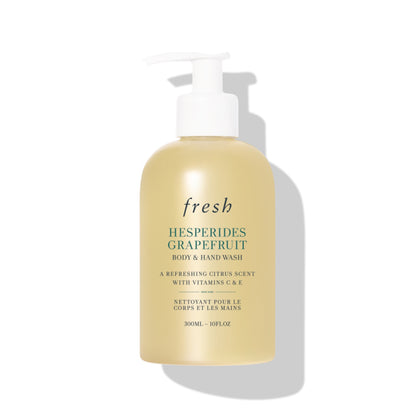 Fresh Hesperides Grapefruit Body & Hand Wash 10 Oz for gentle cleansing with invigorating citrus scent.