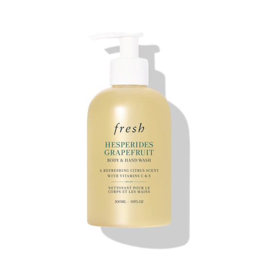 Fresh Hesperides Grapefruit Body & Hand Wash 10 Oz for gentle cleansing with invigorating citrus scent.