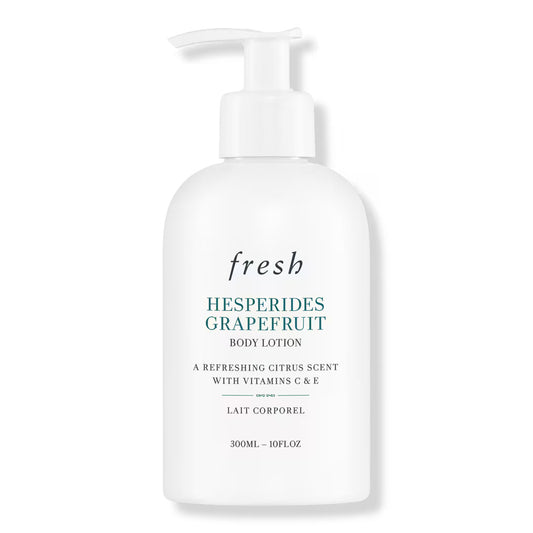 Fresh Hesperides Grapefruit Body Lotion 10 oz bottle with refreshing citrus scent