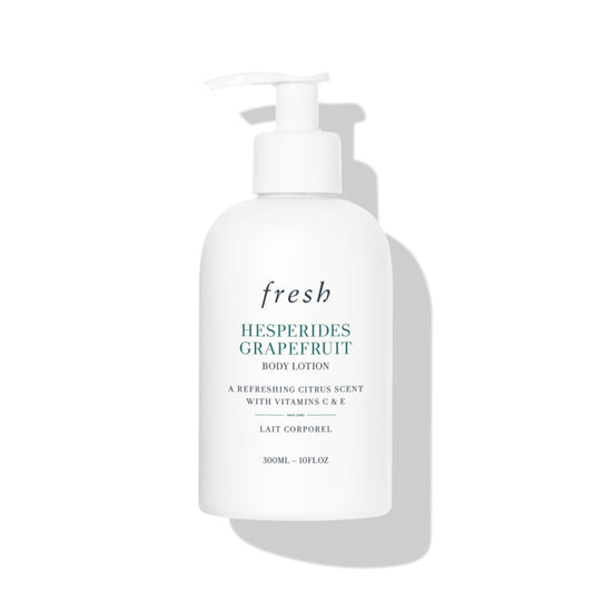 Fresh Hesperides Grapefruit Body Lotion 300 mL with refreshing citrus scent for hydrated, glowing skin.