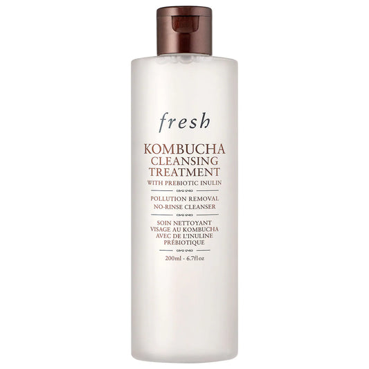 Fresh Kombucha 2-in-1 No-Rinse Cleanser and Prebiotic Treatment 6.7 oz bottle for gentle cleansing and skin balance