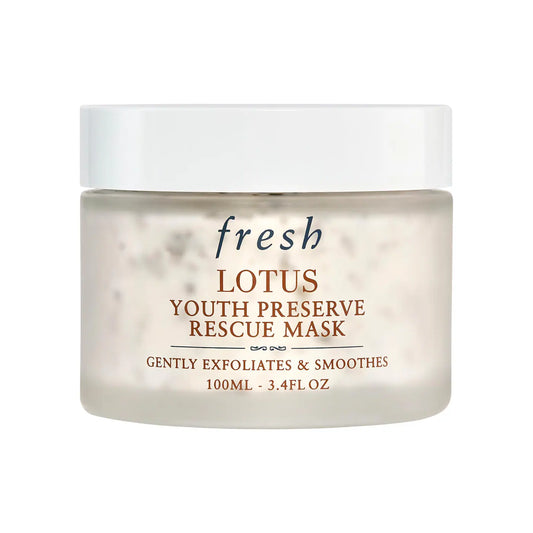 Fresh Lotus Youth Preserve Exfoliating Rescue Mask 3.4 oz jar — gentle exfoliating mask for radiant skin