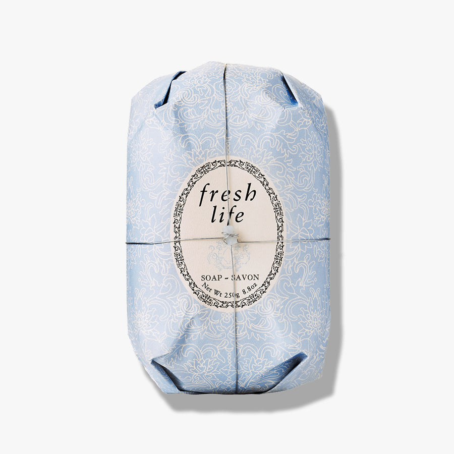 Fresh Oval Soap Fresh Life wrapped in signature paper with a clean, uplifting scent
