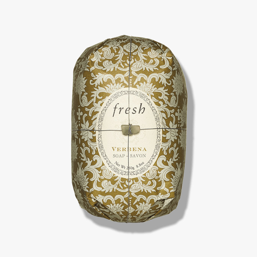 Fresh Oval Soap Verbena wrapped in signature paper with a refreshing citrus scent
