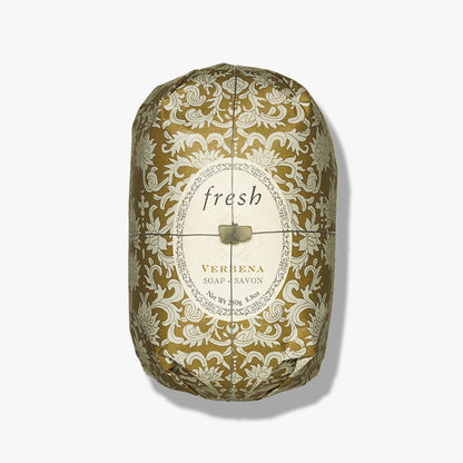 Fresh Oval Soap Verbena wrapped in signature paper with a refreshing citrus scent