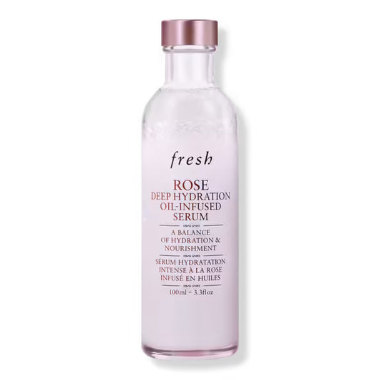 Fresh Rose Deep Hydration Serum, 3.3 oz — nourishing oil-infused formula for radiant, glowing skin