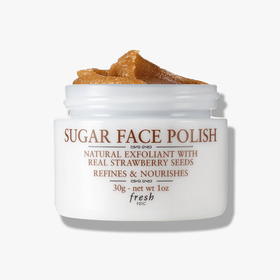 Fresh Sugar Face Polish Exfoliator with brown sugar and strawberry seeds