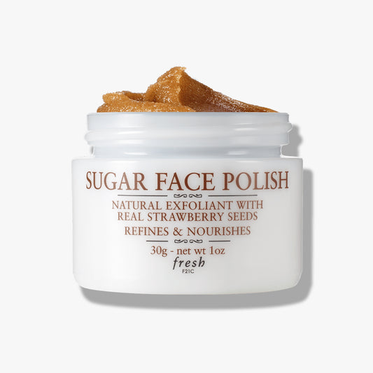 Fresh Sugar Face Polish Exfoliator with brown sugar and strawberry seeds
