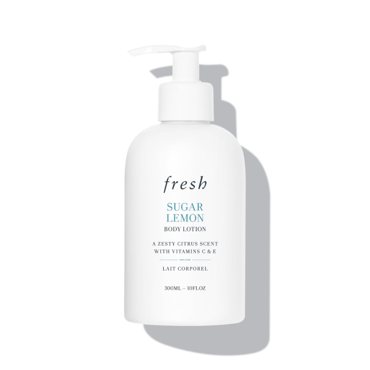 Fresh Sugar Lemon Body Lotion 300 mL with refreshing citrus scent for smooth, hydrated skin.