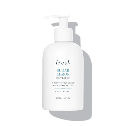 Fresh Sugar Lemon Body Lotion 300 mL with refreshing citrus scent for smooth, hydrated skin.